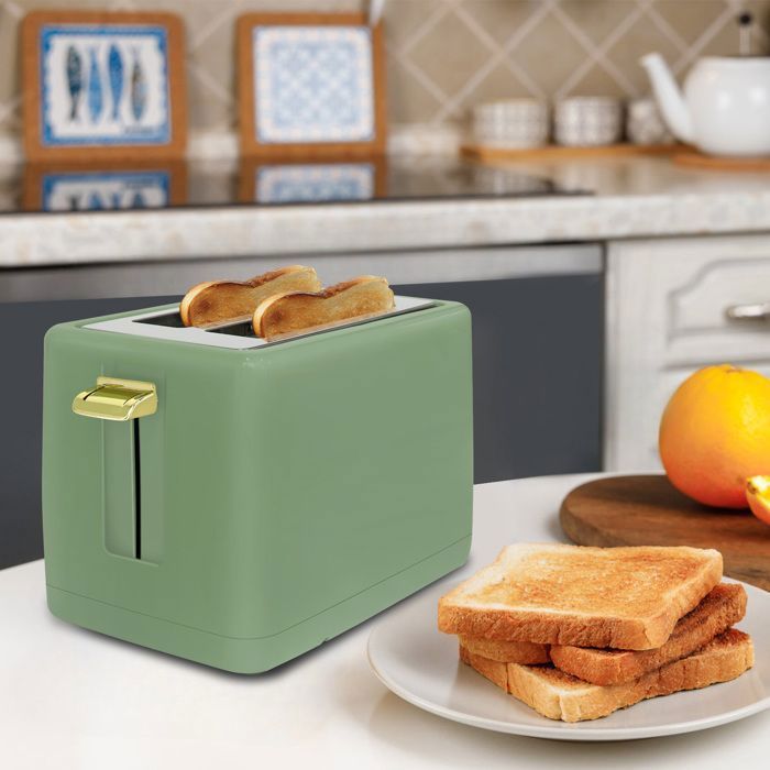 Grille-pain numérique MAGICFOX ClassicToast - 840 W, 2 Fentes extra larges, Éjection Automatique, 3 fonctions préréglées - Vert