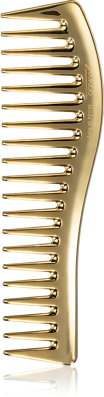 Pente ondulado Janeke Gold Line para aplicação de gel. Pente ideal para aplicar produtos em gel.