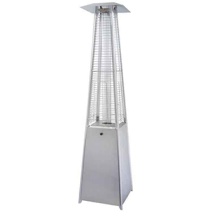 Chauffage extérieur gaz FAVEX - Pyramide - Gris - Housse de protection incluse