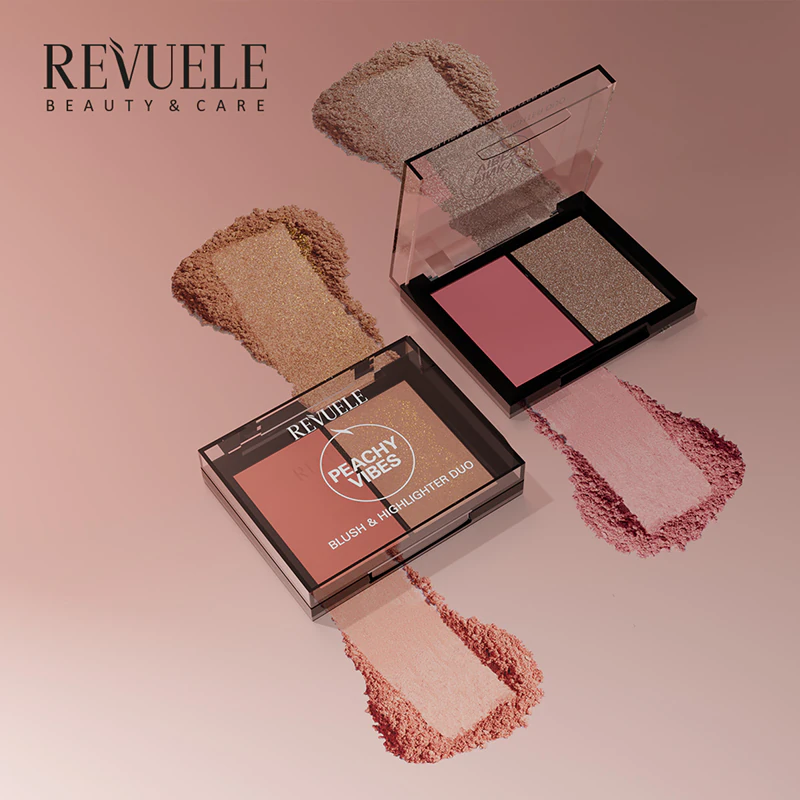 Duo de Blush e Iluminador Revuele
