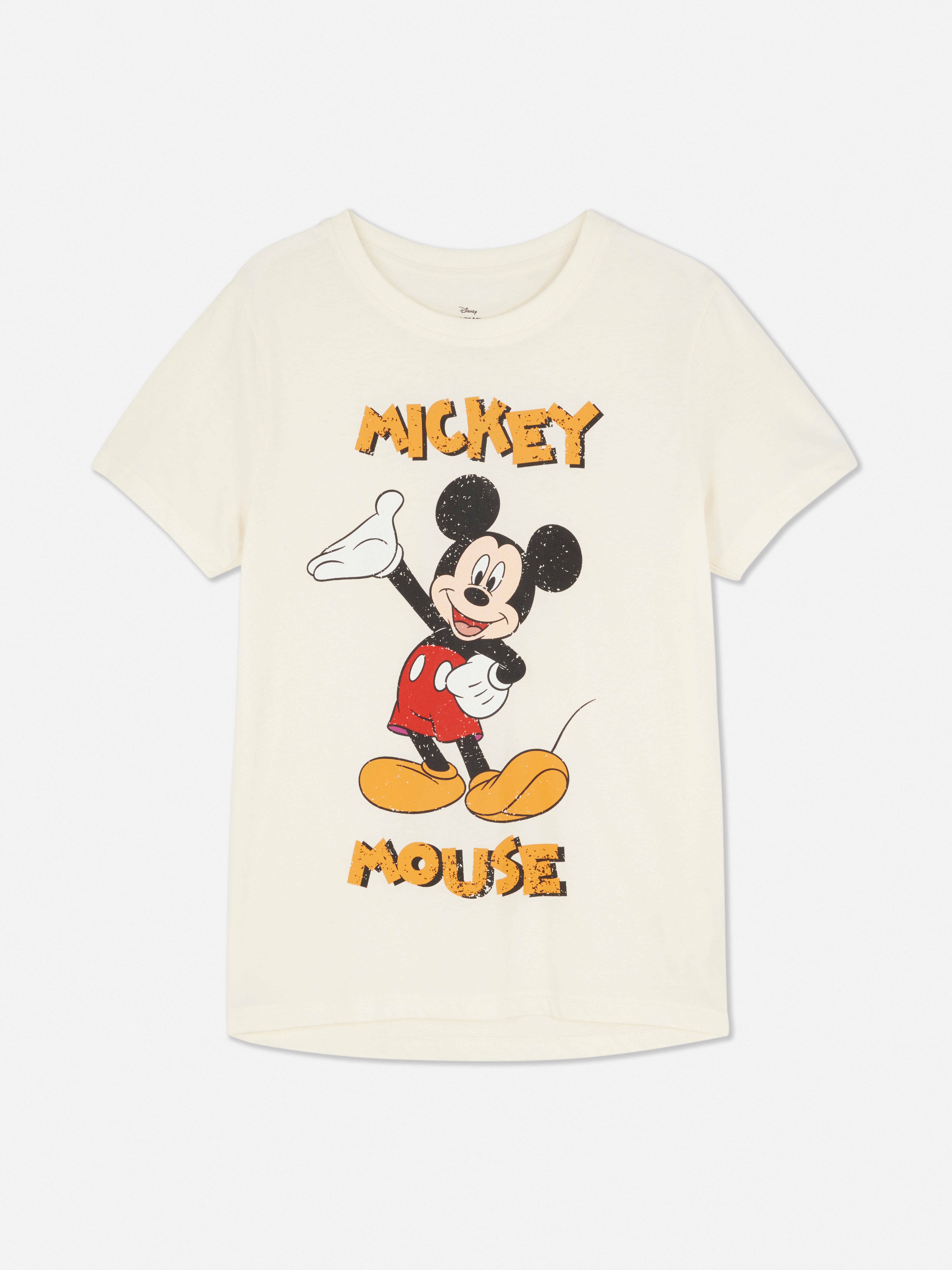 Tricou Disney Mickey Mouse cu guler rotund, mâneci scurte și design Mickey Mouse