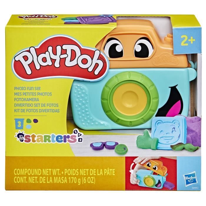Play-Doh My Little Photos Startset, boetseerklei, speelgoedcamera, 7 accessoires en speelmat, Classic, geschikt voor kinderen vanaf 2 jaar.