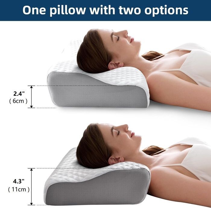 Almohada cervical ergonómica de espuma viscoelástica, almohada refrescante para cama, almohada ortopédica para lirones.