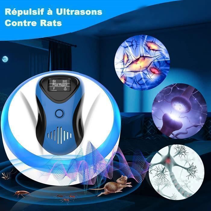 2 stuks rattenverdelger, BYONDSELF® ultrasone verdelger met 4 standen, niet-giftige muizenverdelger voor huishoudelijk gebruik tegen ratten/muizen/kakkerlakken/insecten