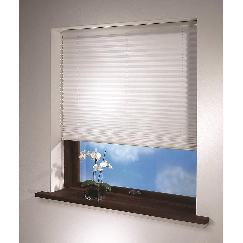 Store plissé DUOTEX 90x210 cm sans fil blanc