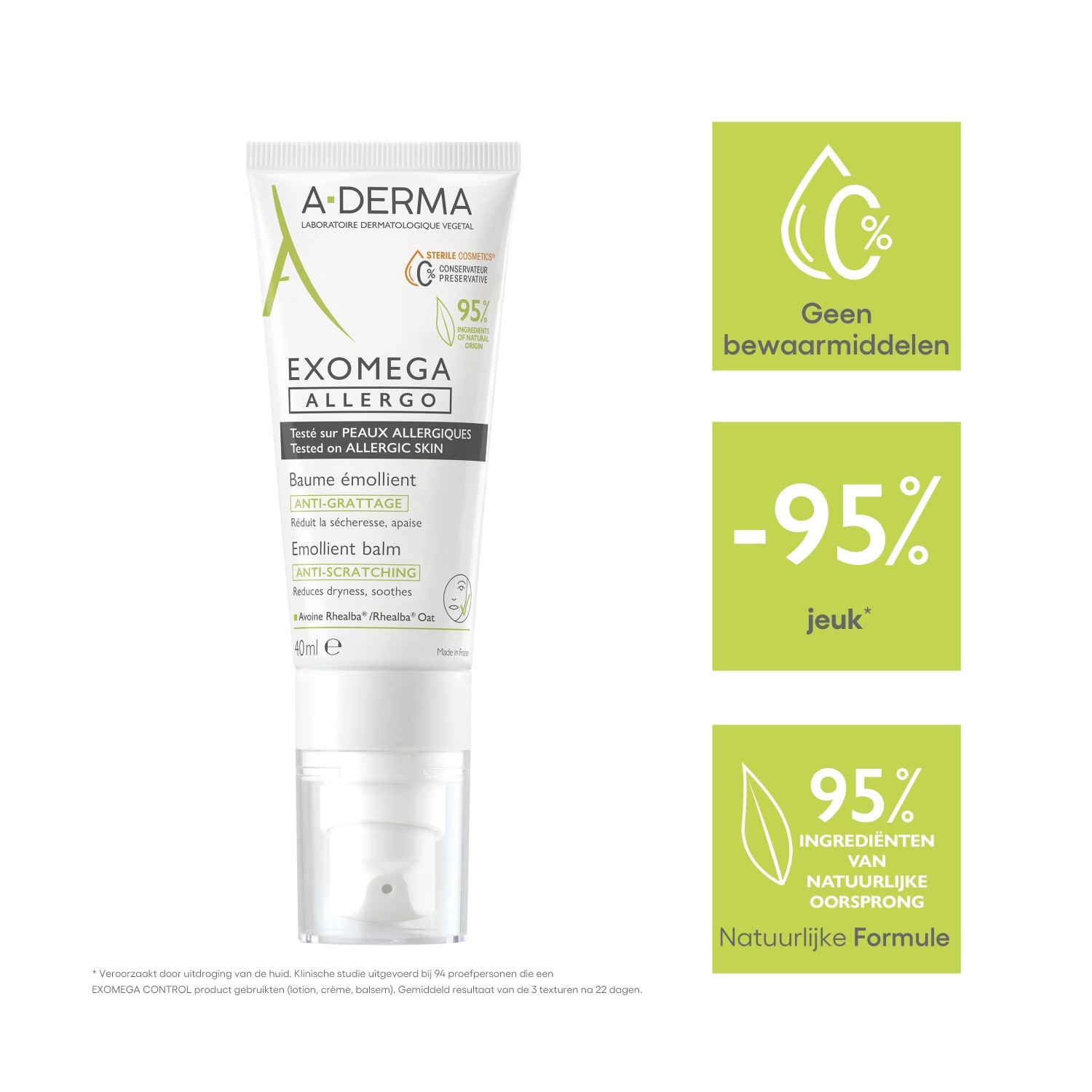 A-DERMA Telové mlieko Exomega Allergo Zmäkčujúci balzam - 40 ml