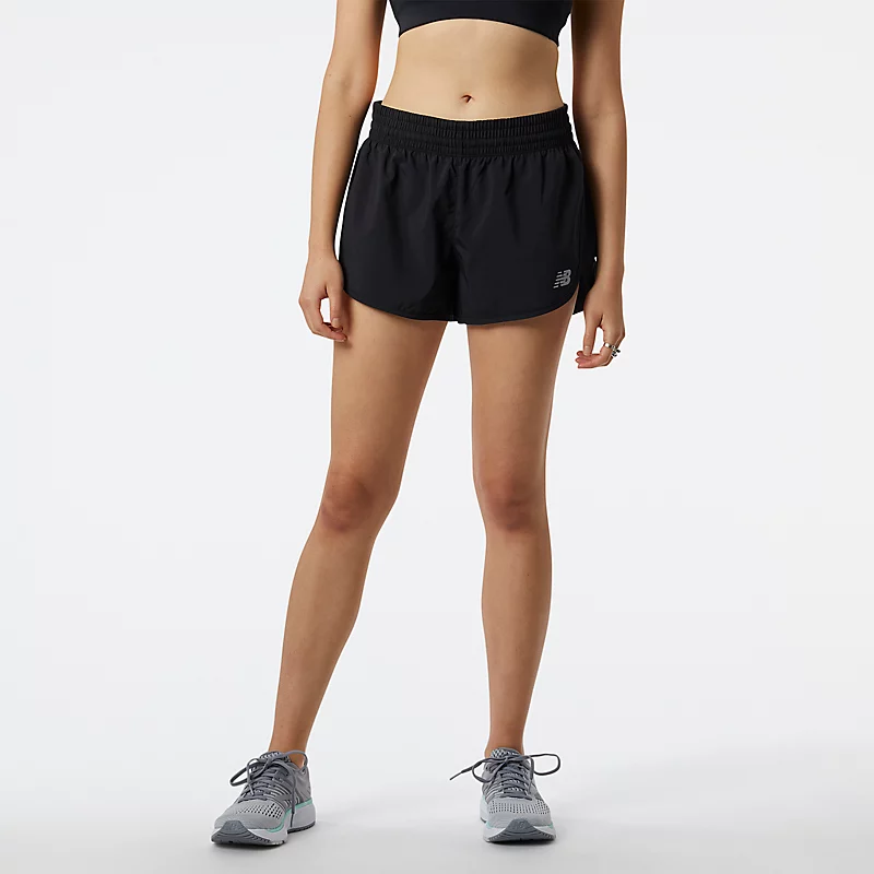 Accelerate Damen-Shorts, 2,5 Zoll, Schwarz