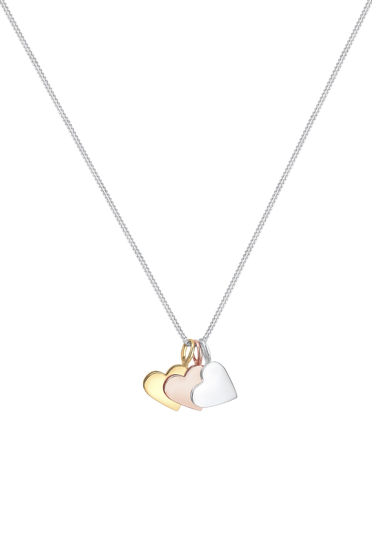 Elli Femme Pendentifs Coeur Multicolore Amour - (925/1000) Argent