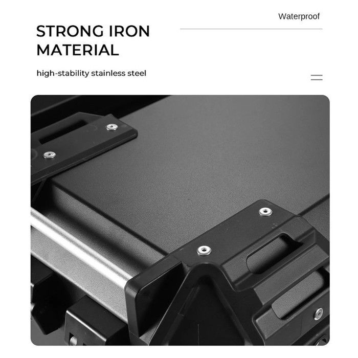 Maleta trasera de aluminio de 45 litros para motocicleta, impermeable y a prueba de golpes con cerradura – Maleta trasera universal para casco y equipaje, compatible con Honda y Yamaha.