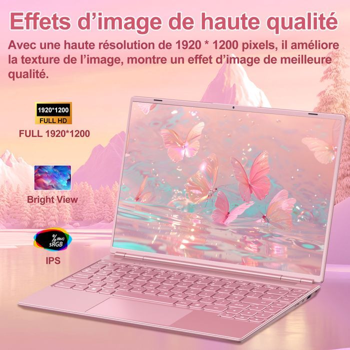 NOTODD PC Portable 14''- stockage 8+256 Go - Processeurs Intel Celeron N5095 - Ordinateur Portable Windows 11, Écran 2K, 4 cœurs
