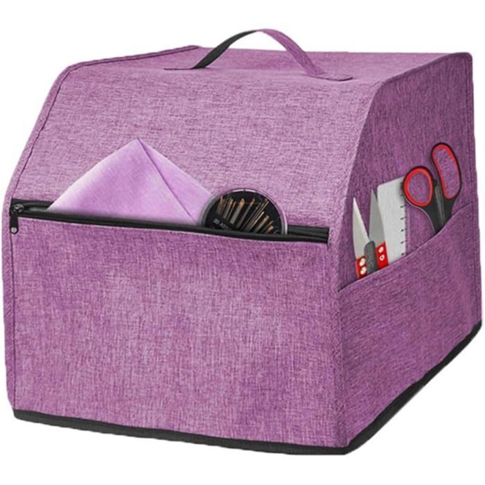 Funda para máquina de coser overlock con bolsillos de almacenamiento, protección contra el polvo, tela Oxford, gris #SEWINGMACHINE Etiqueta