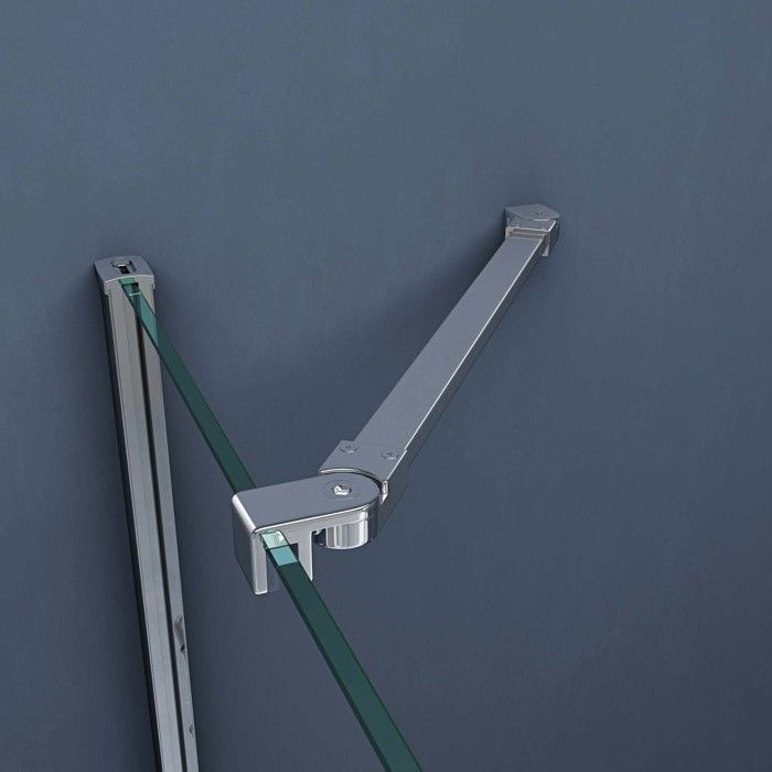 Mampara de ducha rectangular transparente de esquina de 100x100cm doporro Ravenna4K de 6 mm con cristal de seguridad Nano.