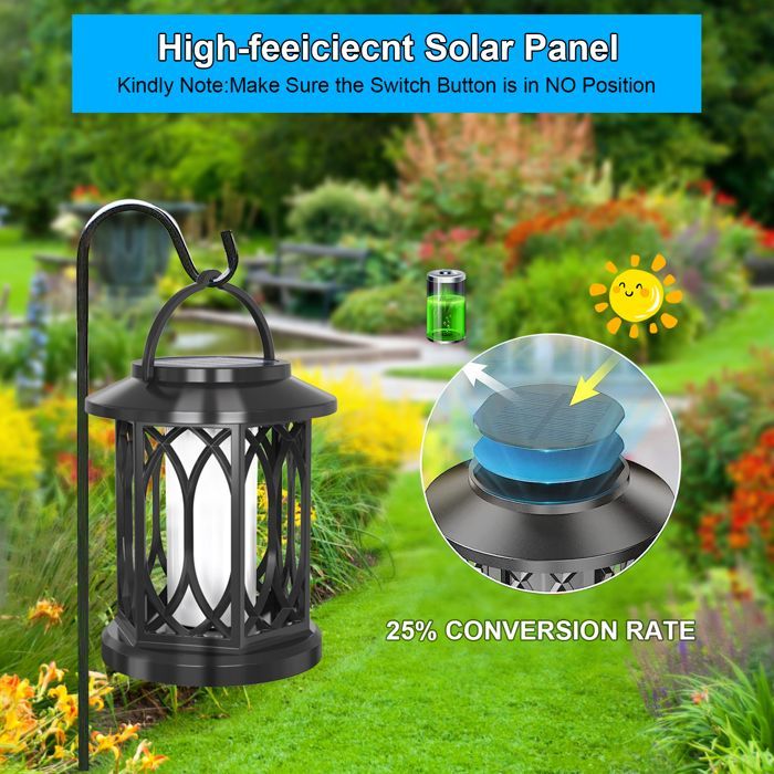 Lámpara solar de exterior con efecto llama, farol LED, resistente al agua IP65, efecto llama realista, iluminación de jardín, juego de 4