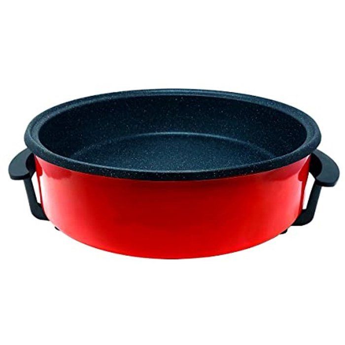 Electric saucepan - ROYAL SWISS - 42 cm - Red - 1500 W - Adjustable thermostat