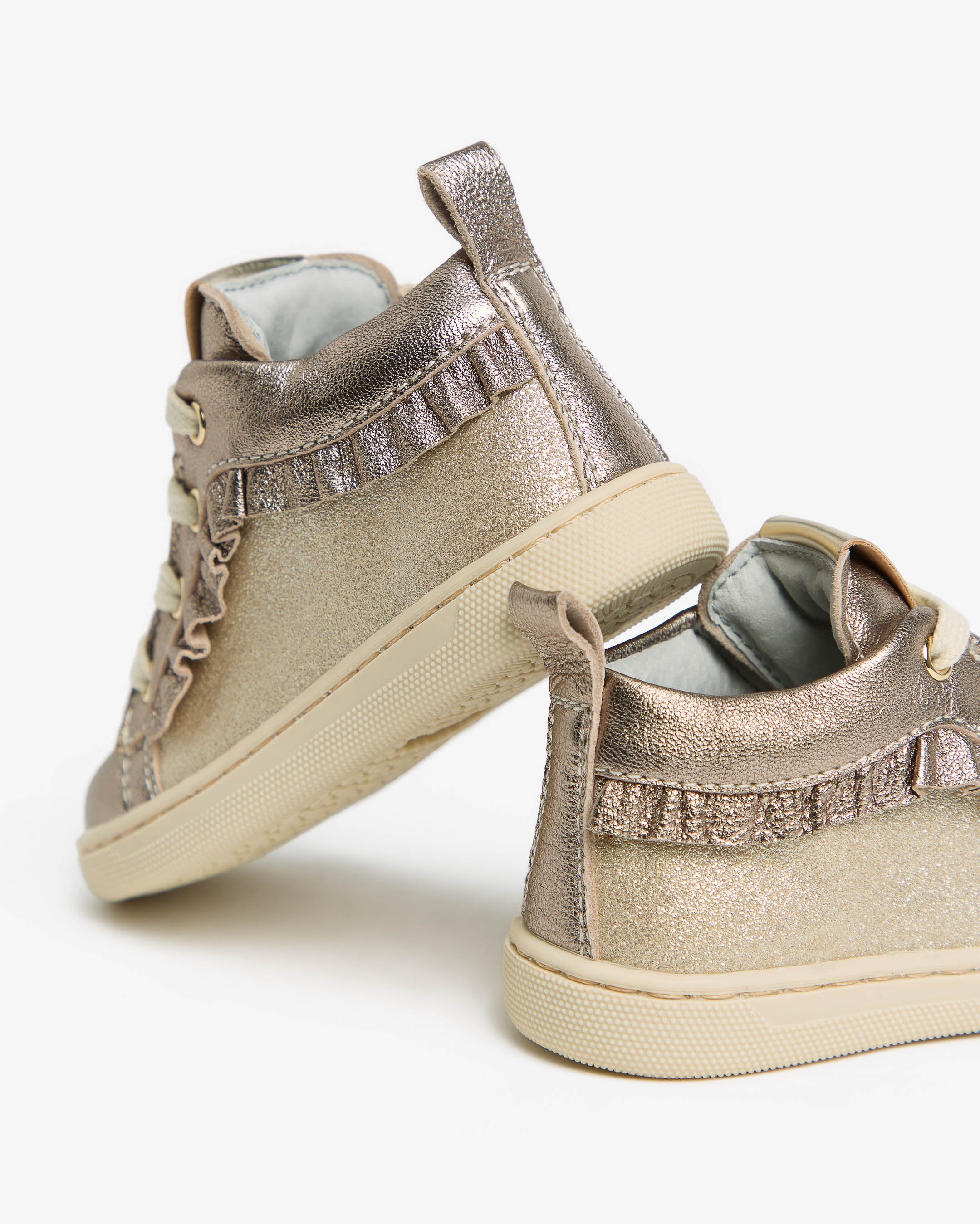  Junior-Sneaker für Mädchen aus Leder und Funktionsmaterial