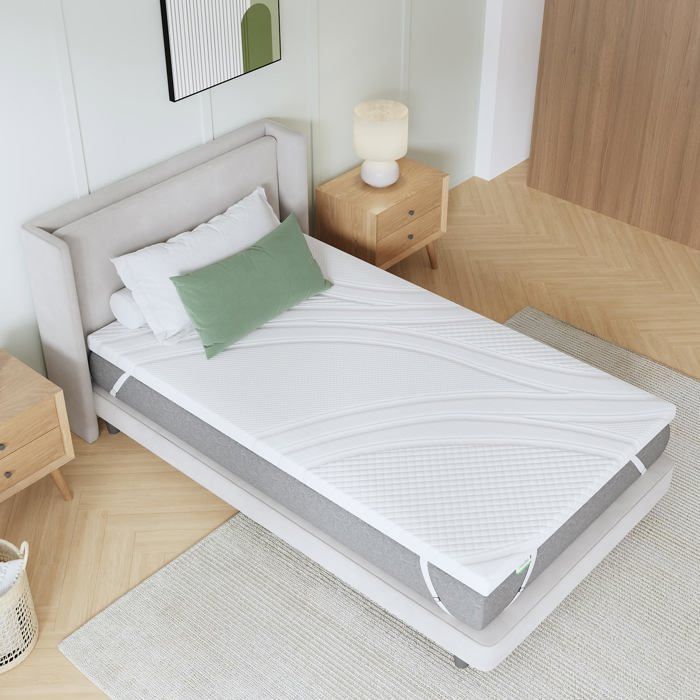Novilla Surmatelas 140x190, 5CM, Surmatelas en Mousse à Mémoire de Forme Gel, Mousse Confort, Doux pour la Peau et Doux, avec