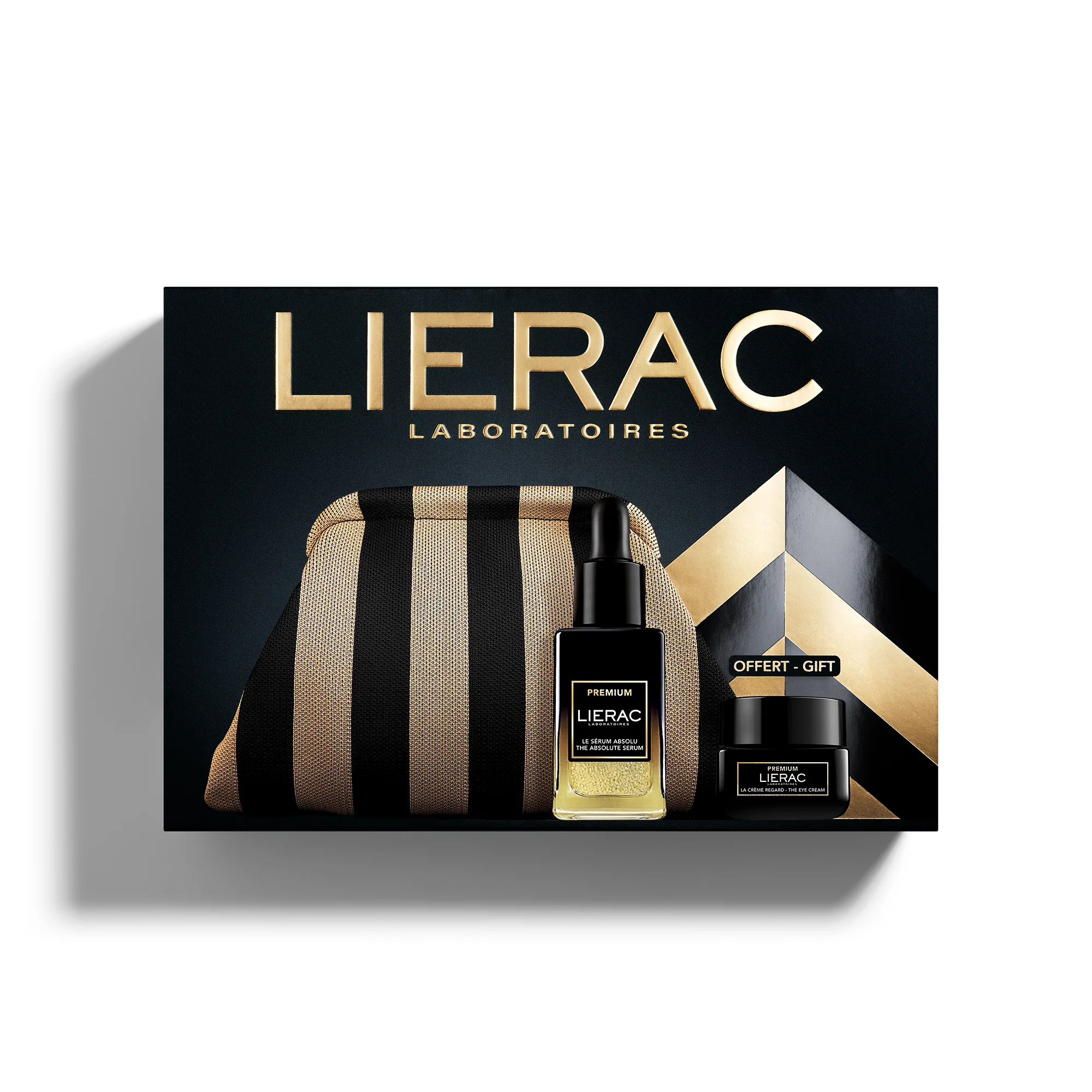 Premium Coffret Natale Siero + Premium Occhi + Pouch - Cofanetto Antirughe, Siero viso antirughe