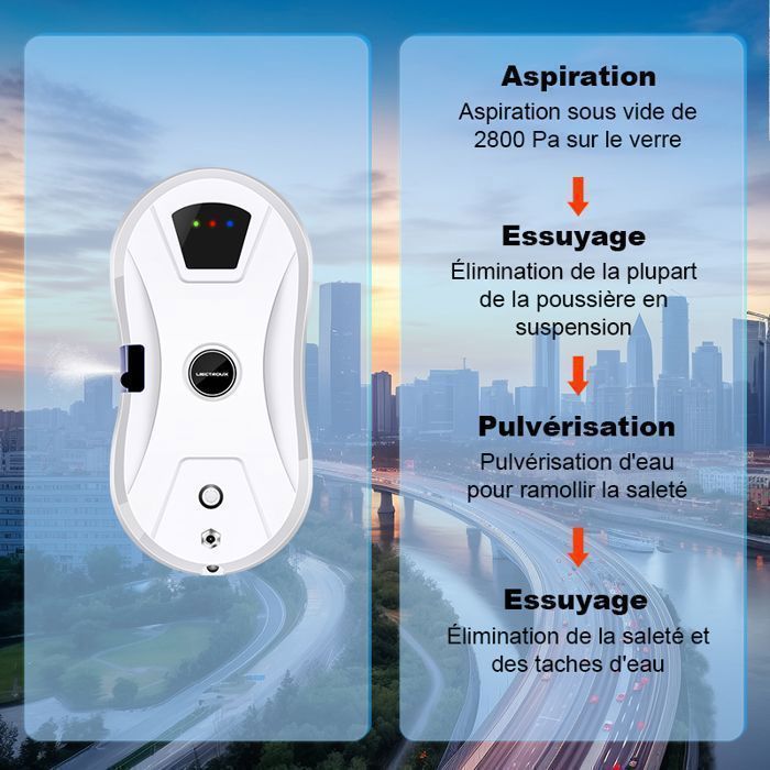 LIECTROUX YW610 Robot lavavetri - Prestazioni elevate, serbatoio dell'acqua da 30 ml, robot lavavetri intelligente e autonomo