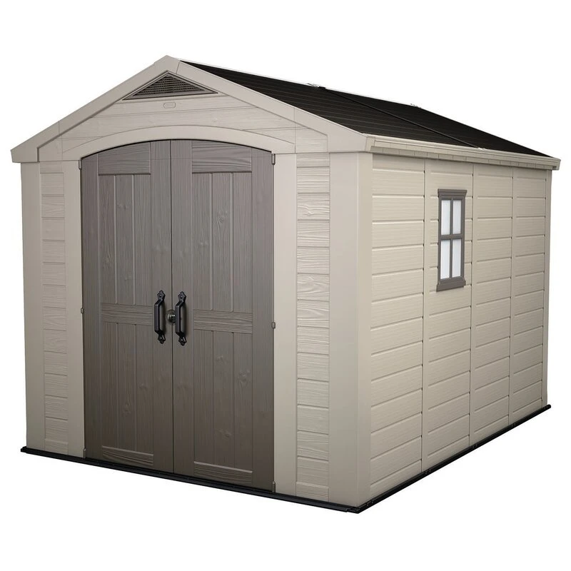 Abri de rangement en résine Factor de 2,4 m de large x 3,3 m de profondeur