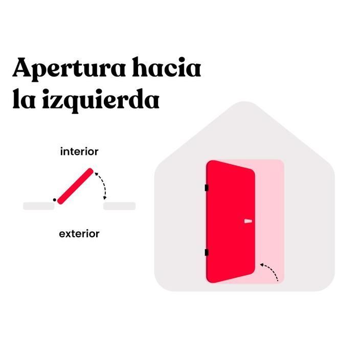 Porte d'entrée en acier pleine H207 x L100 cm anthracite - épaisseur 55 mm - poussant gauche - AGUEDA
