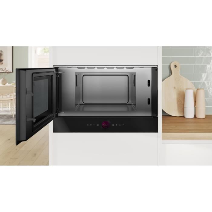 Microondas empotrable individual - BOSCH SER8 - BFL7221B1 - Negro - 21 L - 38,2 x 59,4 x 31,8 cm