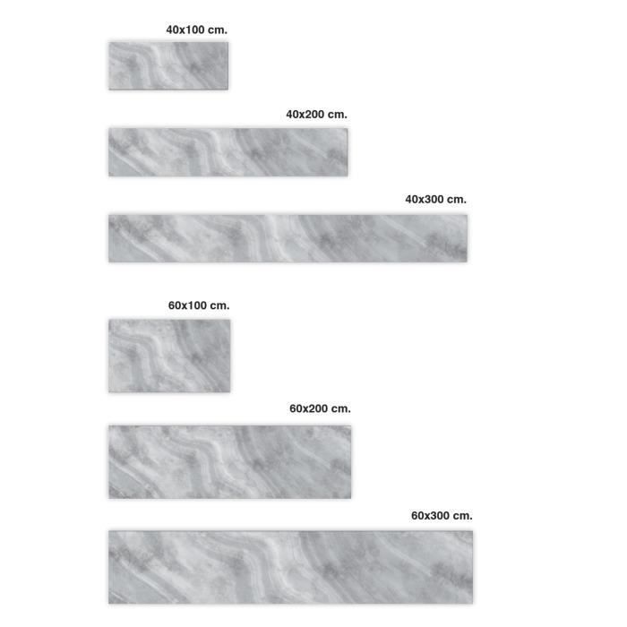 Panorama Crédence Adhésive Cuisine Marbre Gris 60x100 cm - Crédence Adhésive pour Cuisine - Protege Mur Cuisine