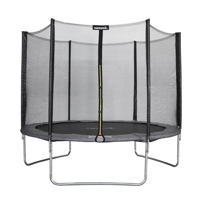 Ronde trampoline Ø 305cm grijs met veiligheidsnet - Mars - 3m 300cm tuintrampoline | PRO-kwaliteit. | EU-normen