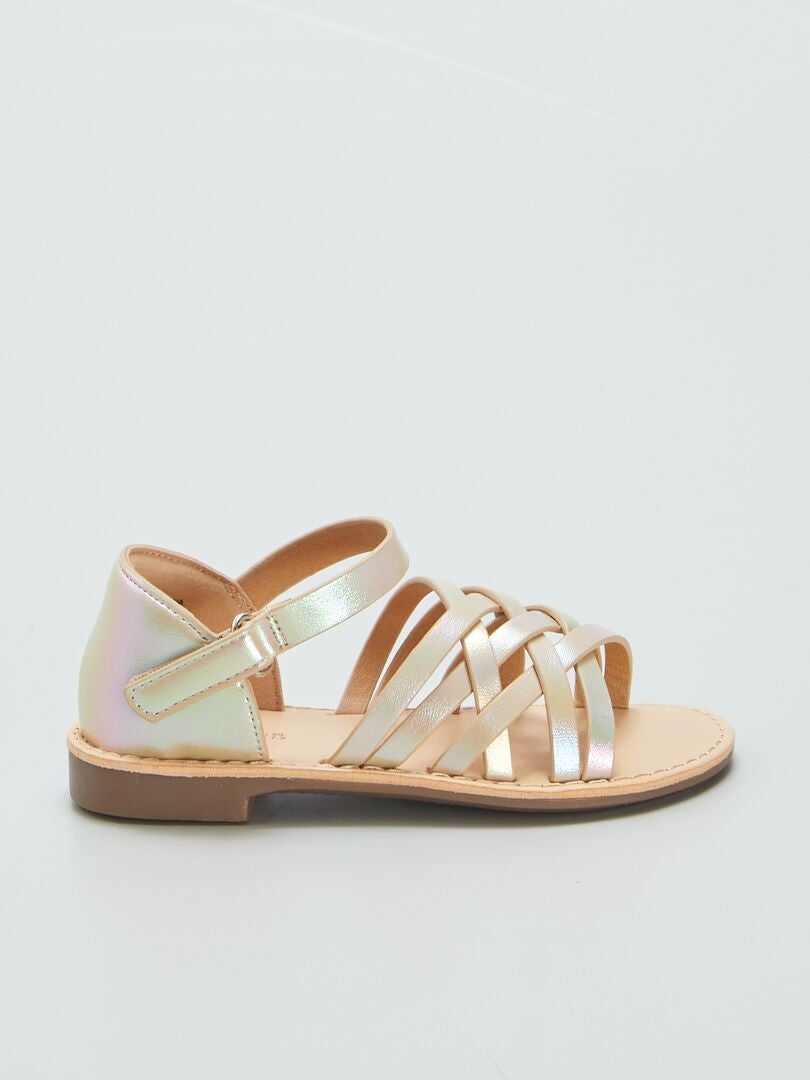 Iriserende sandalen - GEEL
