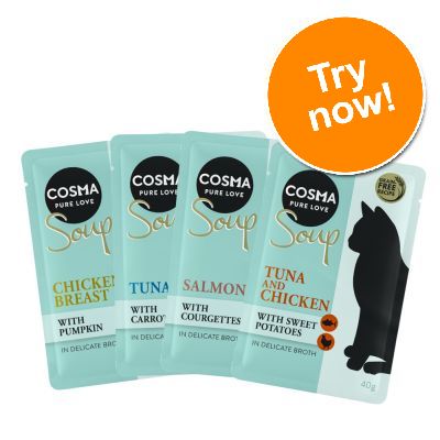 Cosma suppe blandet prøvepakke 4 x 40 g