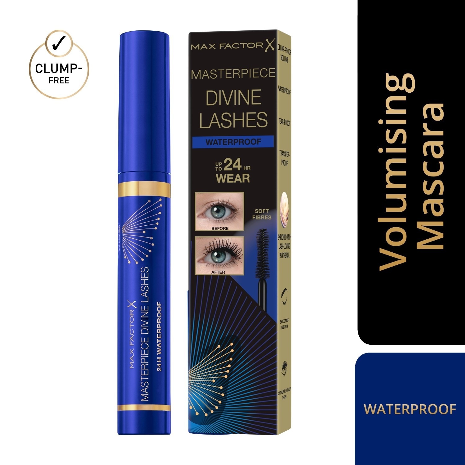 Max Factor skropstu tuša Divine Lashes 24 stundu ūdensizturīga - 9 ml