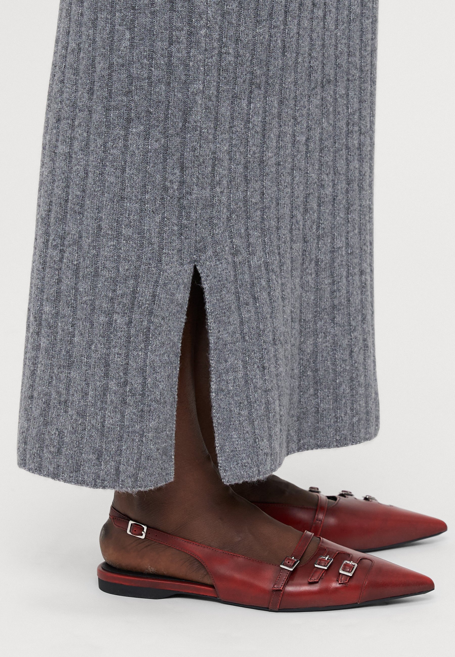 ONLY Tall ONLJEANETT LIFE LONG SKIRT - Gonna lunga - grigio melange medio