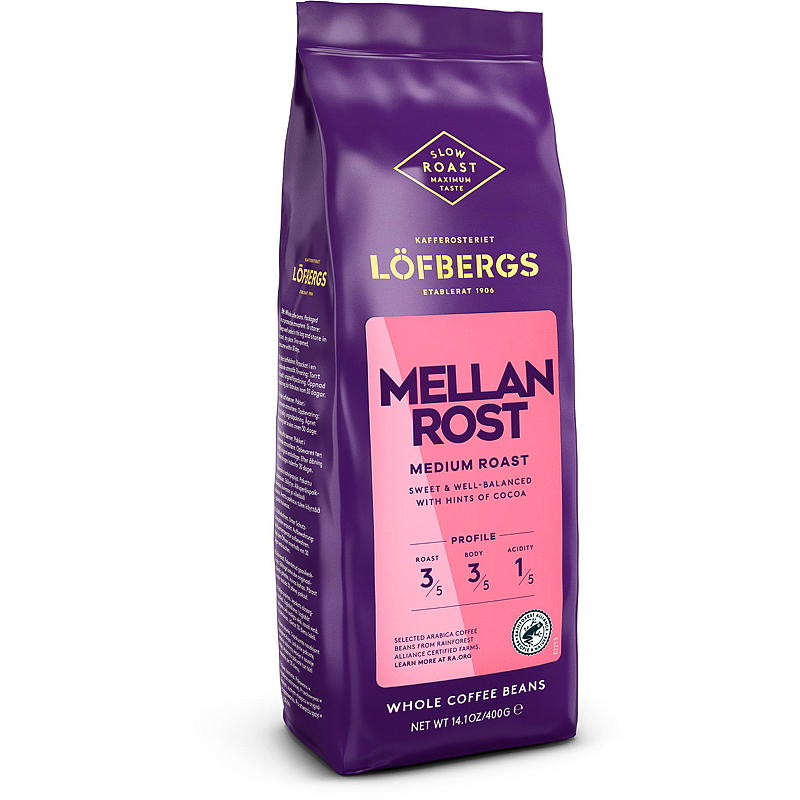 Löfbergs Caffè in grani 400 g Löfbergs a tostatura media