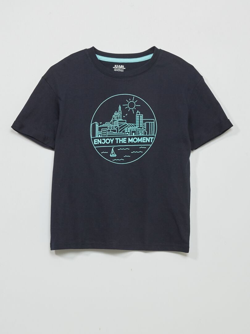 Camiseta com animação em relevo - AZUL