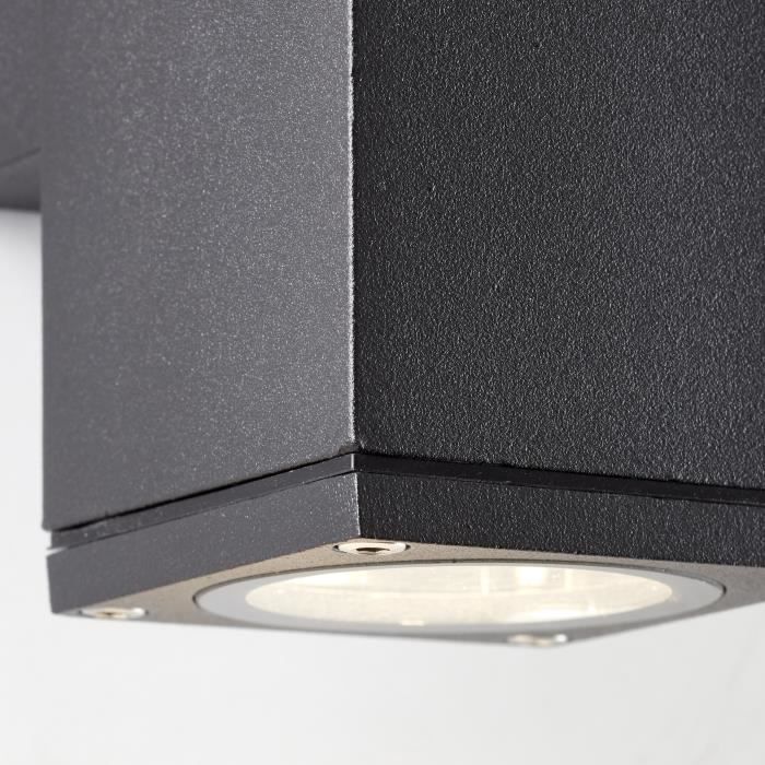 Applique da esterno - BRILLIANT - HALLY - Metallo e vetro - Antracite - LED GU10 - 2 x 10 W IP44