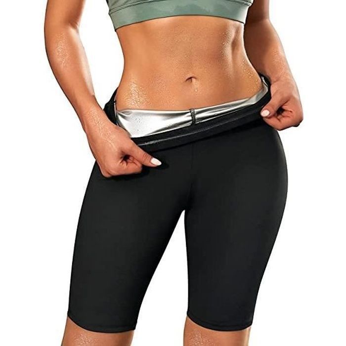 Leggings deportivos anticelulíticos reductores para mujer - Negros - Fitness - Cintura alta - Compresión térmica