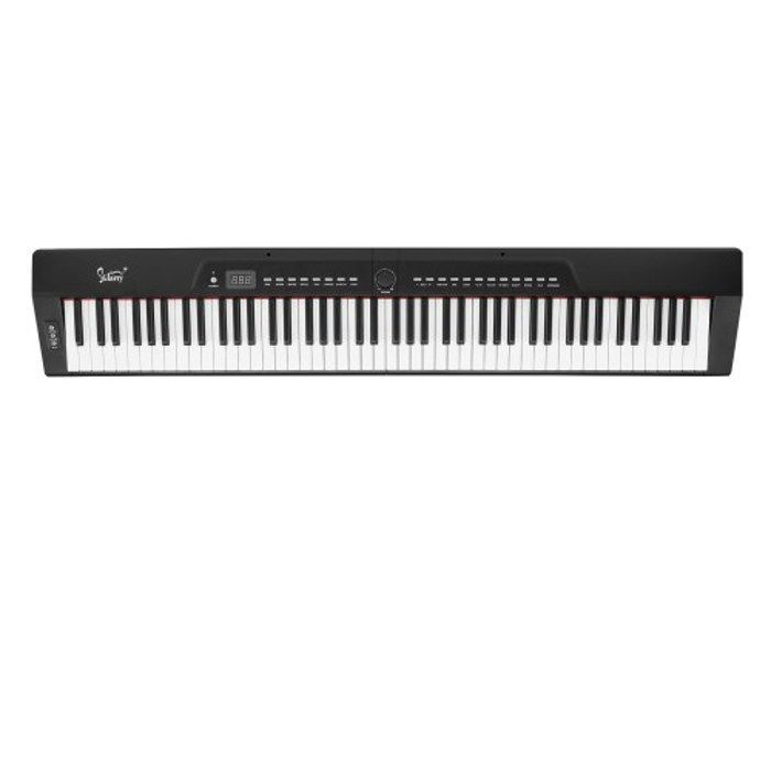 ALIGHTUP - 88 touches clavier pour piano avec Support de Piano,Casque, Sac de Transport,Piano numérique  - Noir