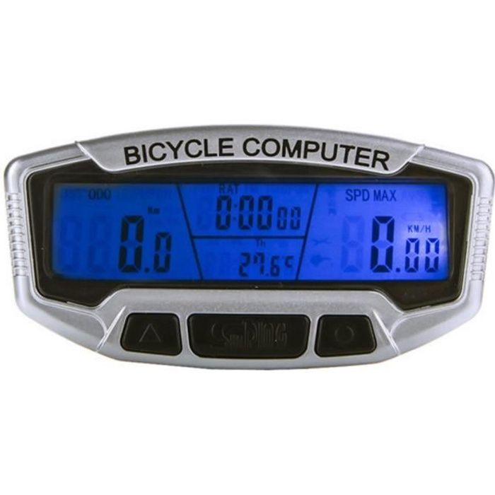Ciclocomputador con cable de 28 funciones, retroiluminación, velocímetro, termómetro y odómetro para ciclismo de montaña.