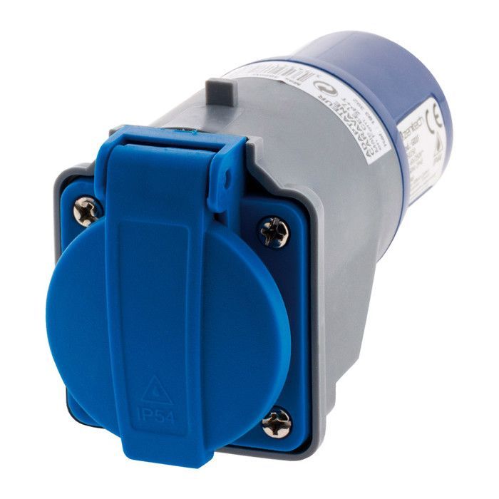 Paquete de 4 adaptadores compactos e inalámbricos, hembra 2P+E de 16A a macho CEE17, para camping y navegación - Zenitech