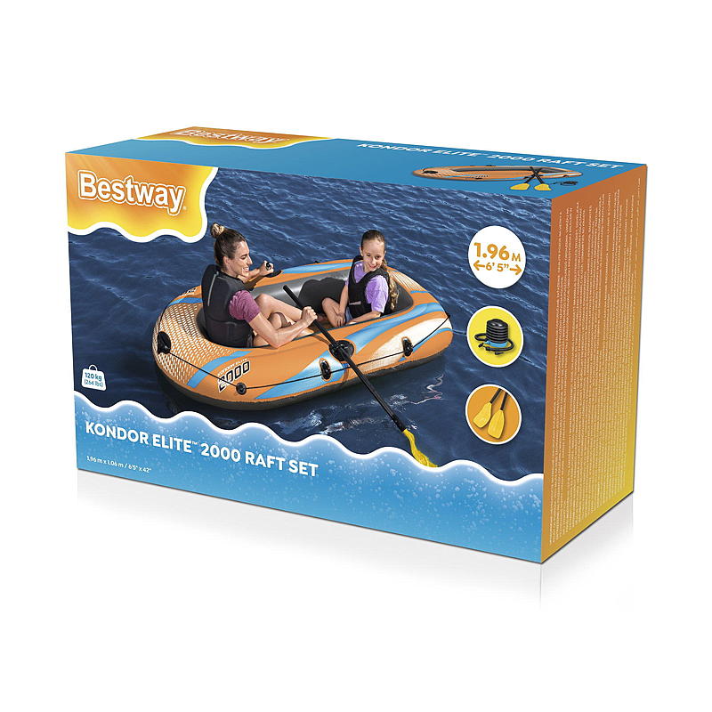 Barco Bestway con remos y bomba, Bestway