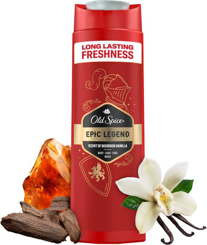 Gel de Banho Old Spice Epic Legend para Rosto, Corpo e Cabelo para Homens