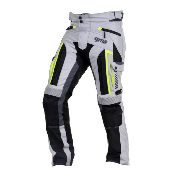 GMS Everest motorcycle pants - grey/black/yellow - 5XL