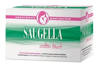 SAUGELLA Saugella Cotton Touch Wochenbetteinlagen, 10 Stück, 100 % Baumwolle