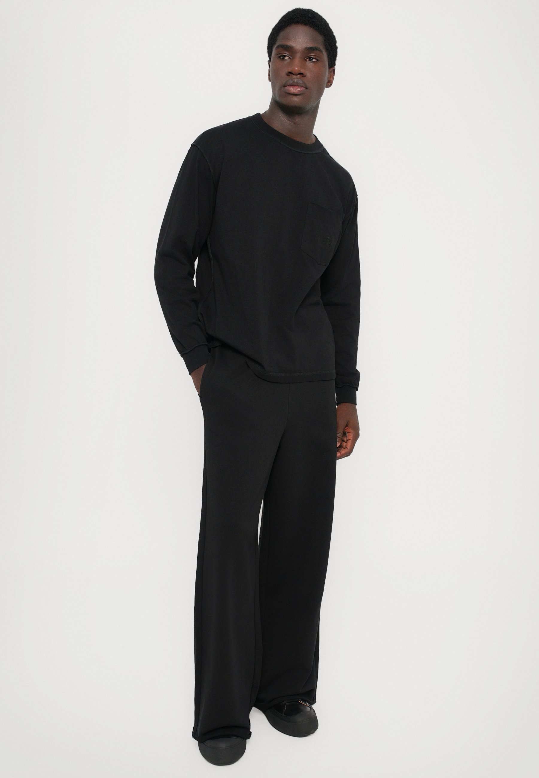 MM6 Maison Margiela LONG SLEEVED - Top a maniche lunghe - nero