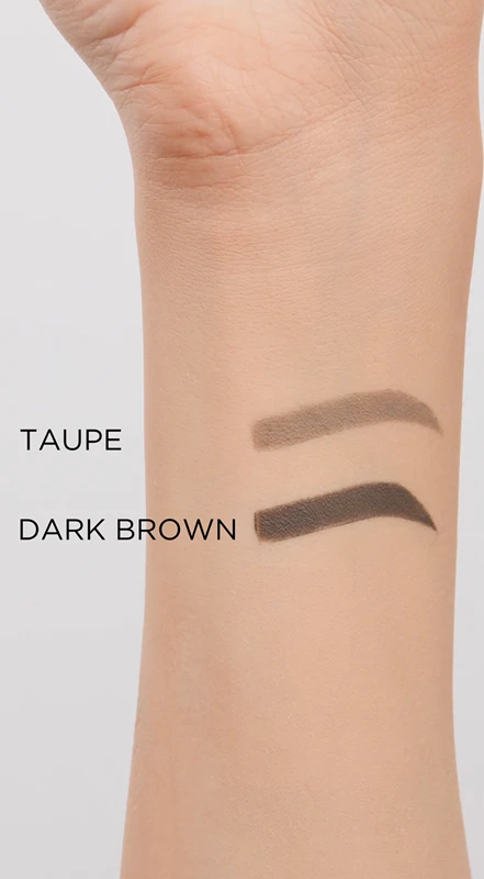 Lápis de sobrancelha 2 em 1 à prova d'água Brow & Go! da Eveline Cosmetics com pincel.