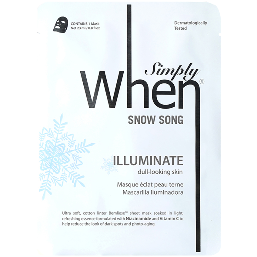 When Simply Korean Brightening Face Mask 23ml Snow Song