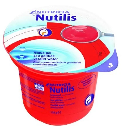 NUTRICIA Nutilis Aqua Gel Dysphagia met grenadinesmaak maakt slikken gemakkelijker