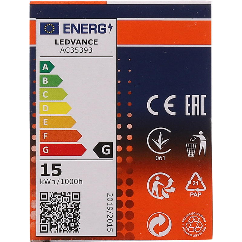 Osram ovnspære 15w 2-pakning e14