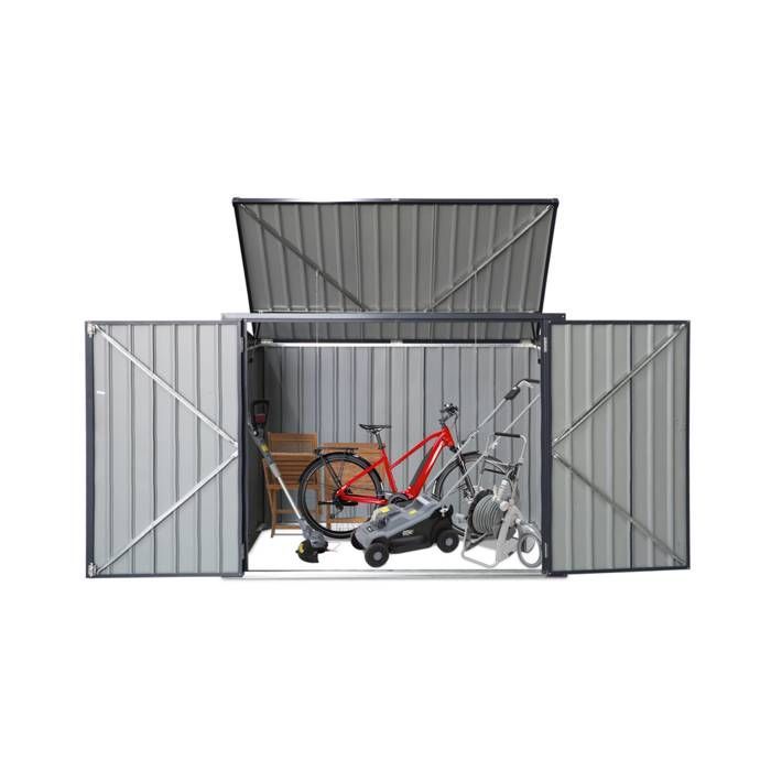 Caja doble para contenedores CAREMBAULT de 1,75 m² en acero galvanizado con kit de anclaje.