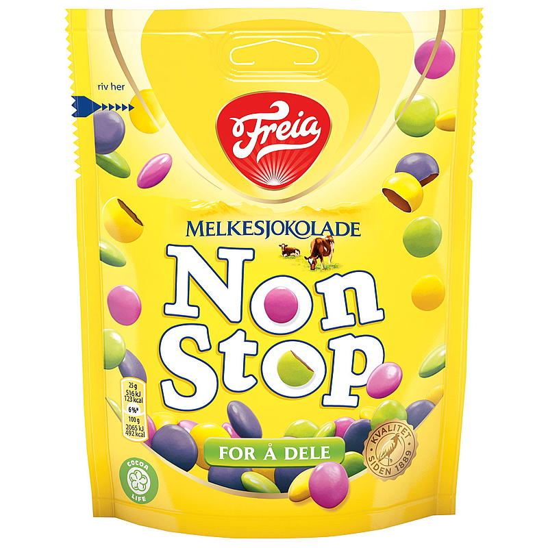 Chocolate con leche Freia Non Stop de 180 g
