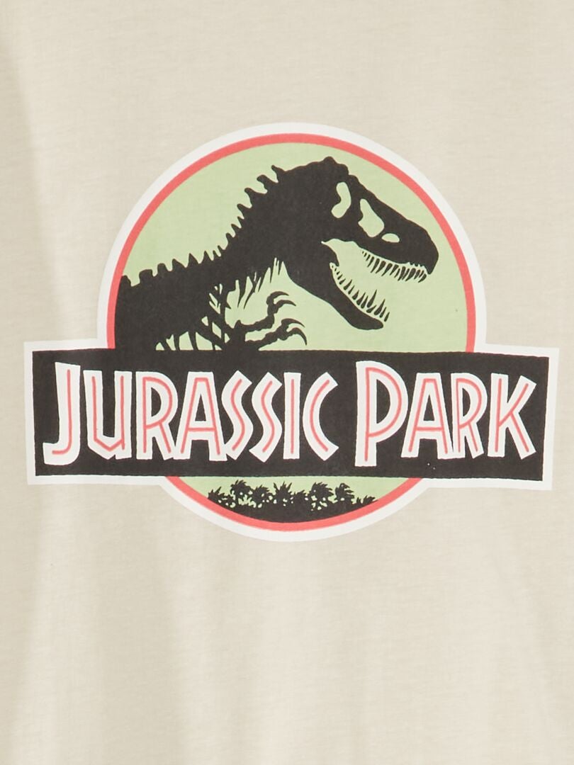 Camiseta de manga comprida Jurassic Park - BRANCA